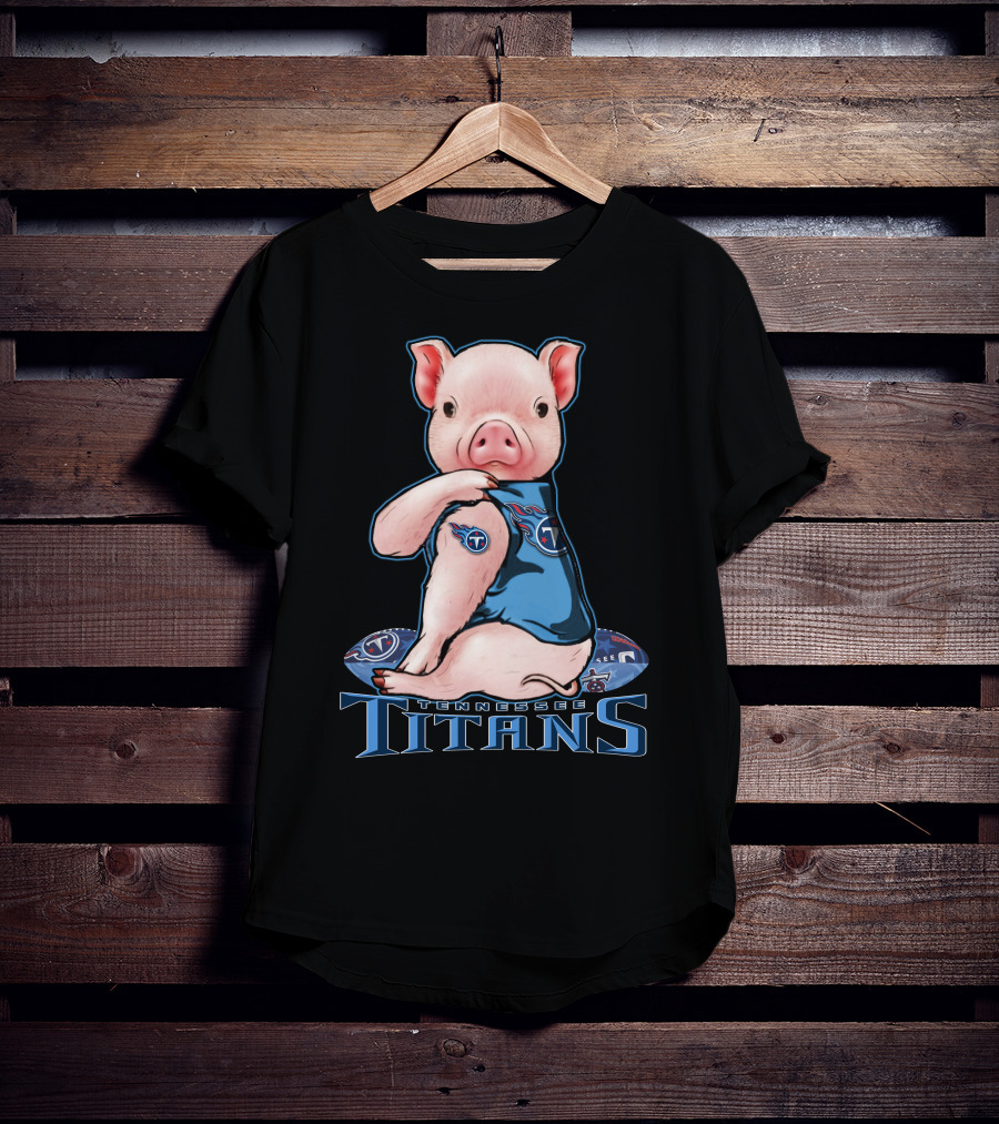 Tennessee Titans Pig Wearing Team Jersey T-Shirt