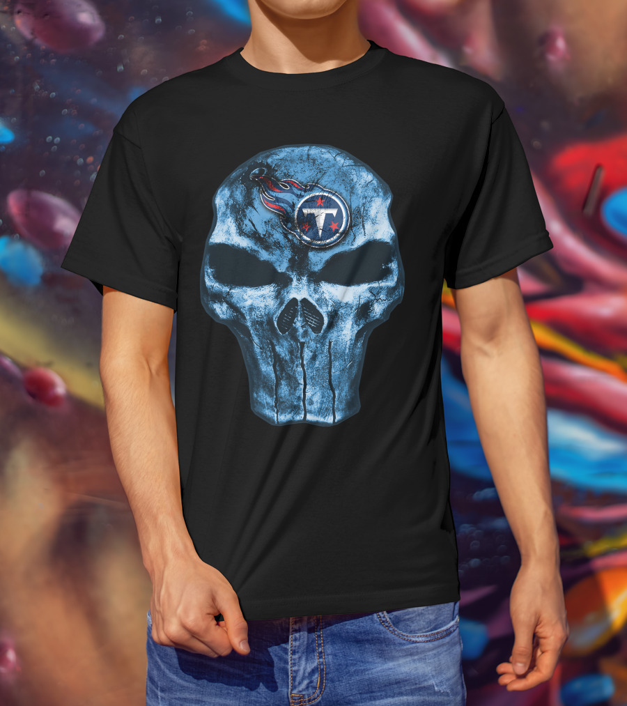 Tennessee Titans Skull Logo V4 T-Shirt