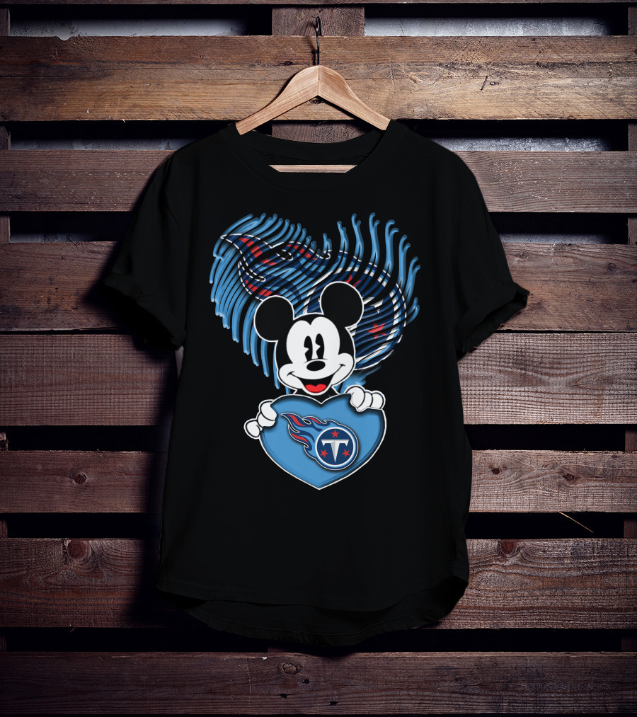 Mick Tennessee Titans Heart Logo Mascot T-Shirt