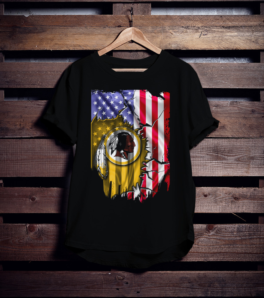 Flag V2 Washington Redskins American Flag Vintage T-Shirt