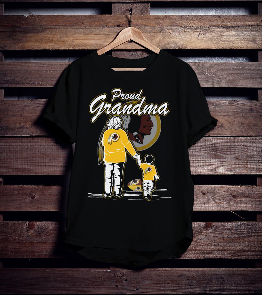Proud Grandma Washington Redskins Football Family Heritage T-Shirt