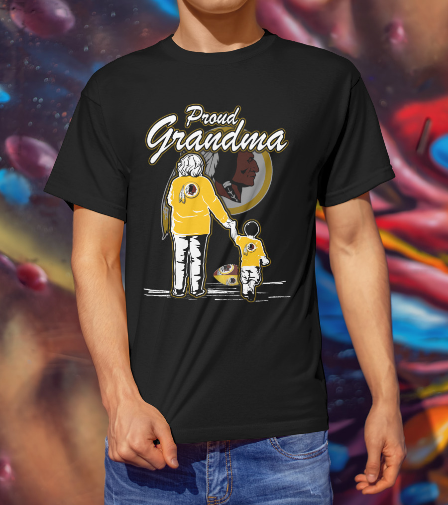 Proud Grandma Washington Redskins Football Family Heritage T-Shirt