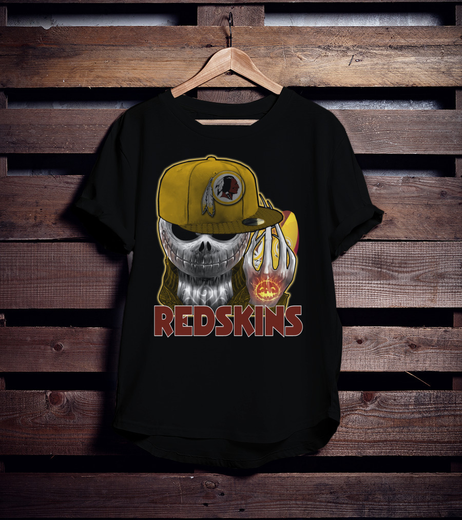 Jackskull Redskins Halloween Pumpkin T-Shirt