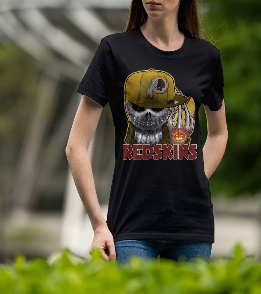 Jackskull Redskins Halloween Pumpkin T-Shirt