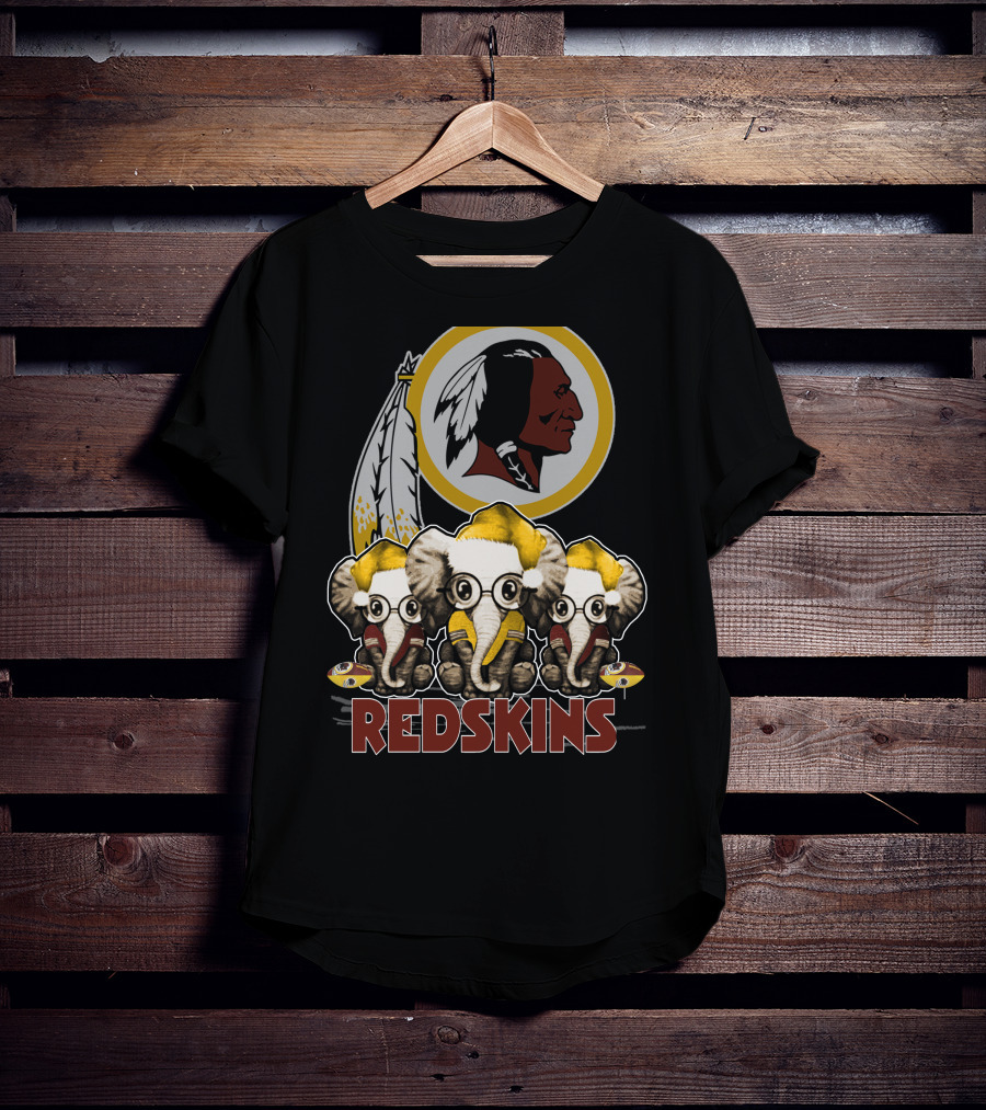 Redskins Washington Elephants Christmas T-Shirt