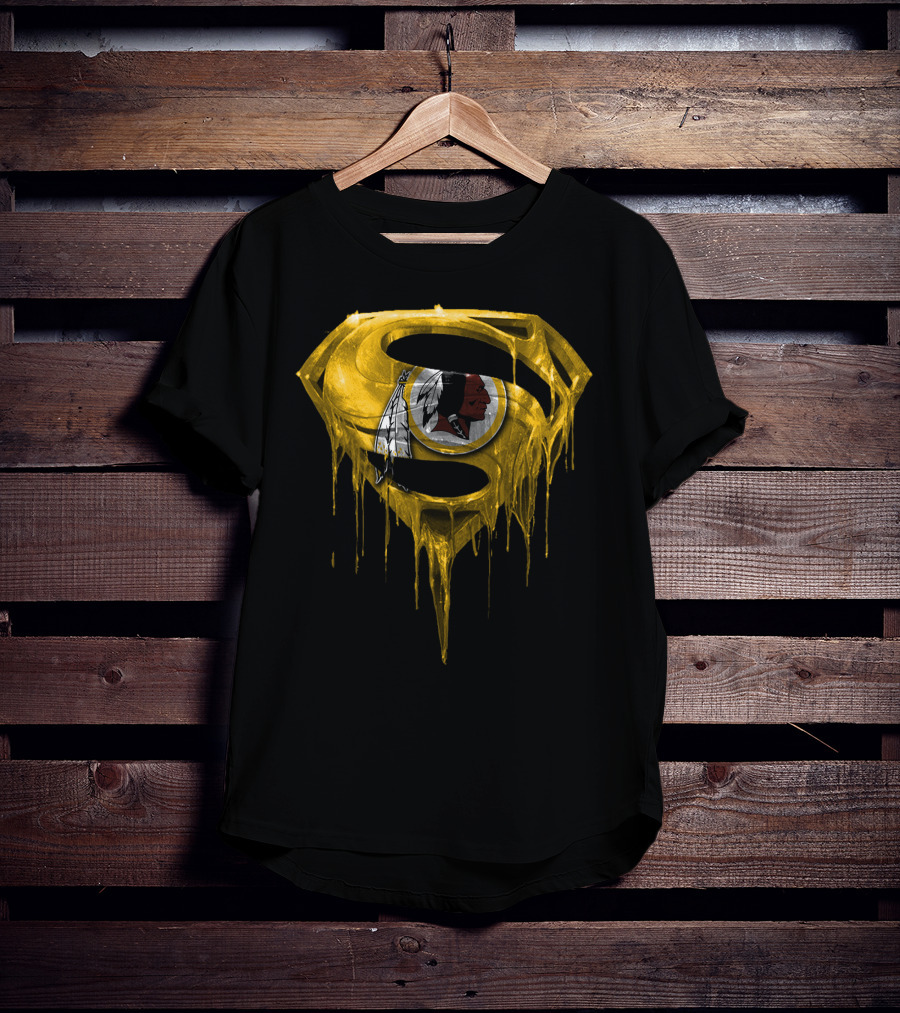 Washington Redskins Dripping Superman Symbol T-Shirt