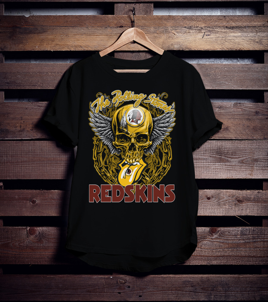 The Rolling Stones Redskins Skull Winged T-Shirt