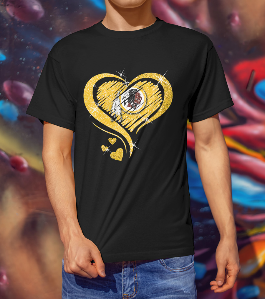 Heart Diamond Washington Redskins T-Shirt