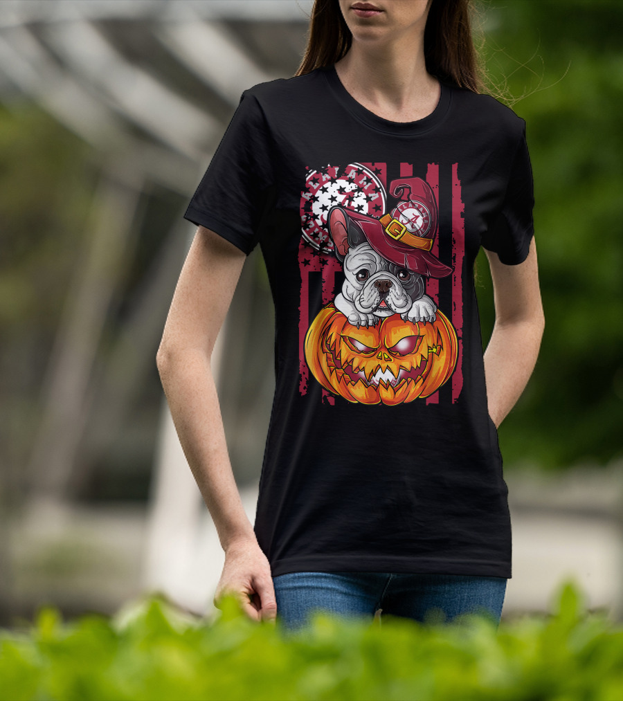 Alabama Crimson Tide Bulldog Halloween Pumpkin T-Shirt