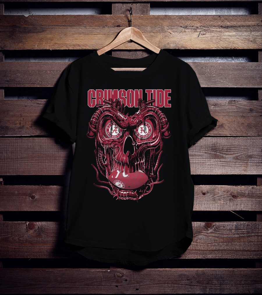 Crimson Tide Dragonskull Alabama Football T-Shirt