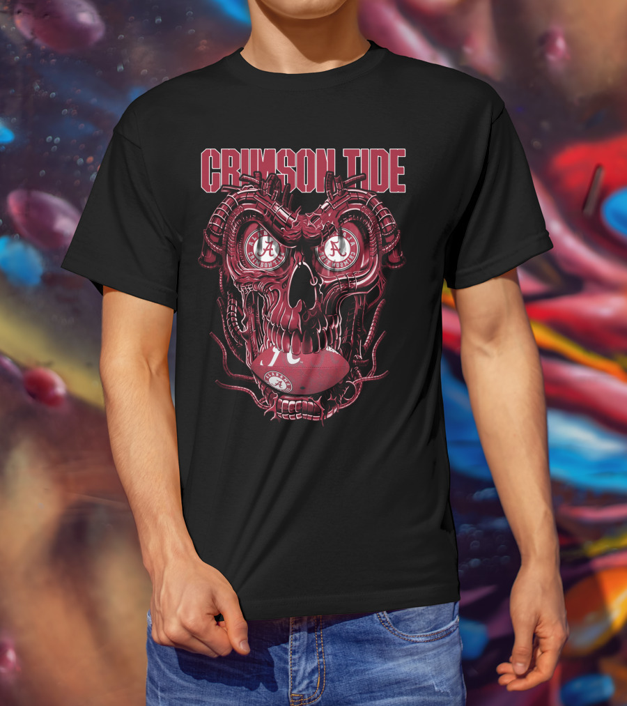 Crimson Tide Dragonskull Alabama Football T-Shirt