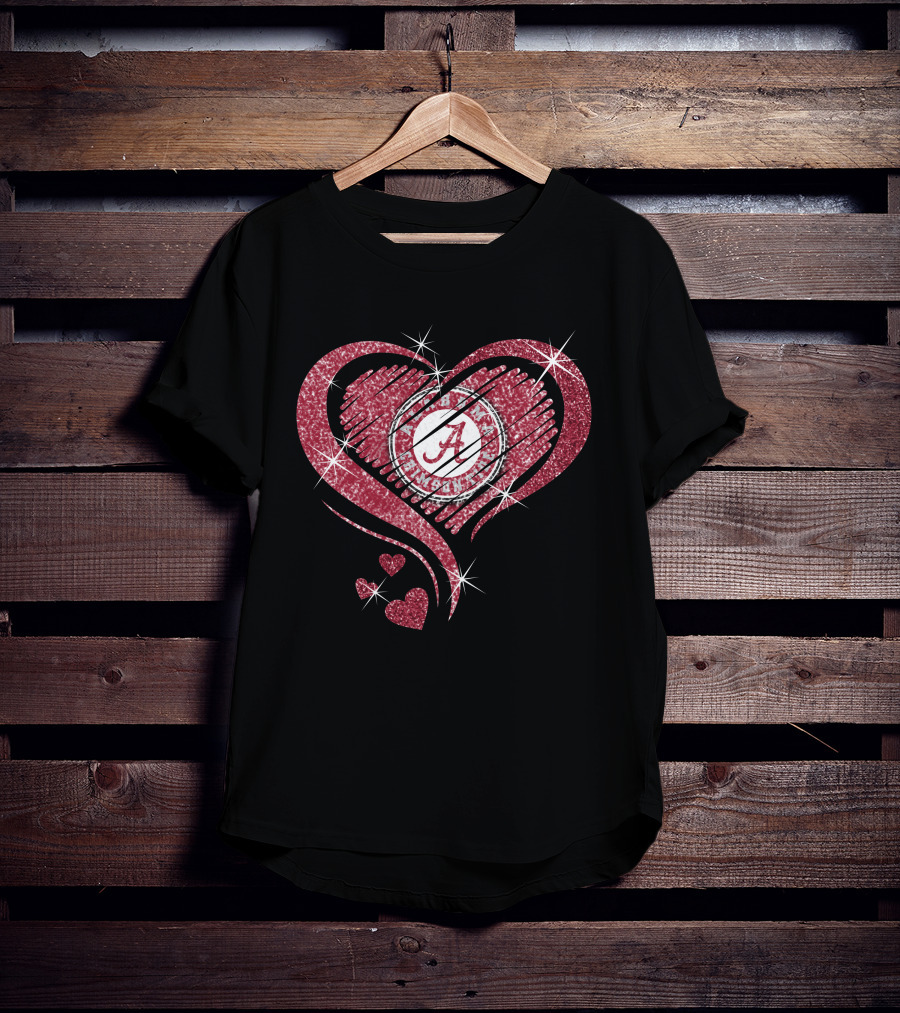 Heart Diamond Alabama Crimson Tide T-Shirt