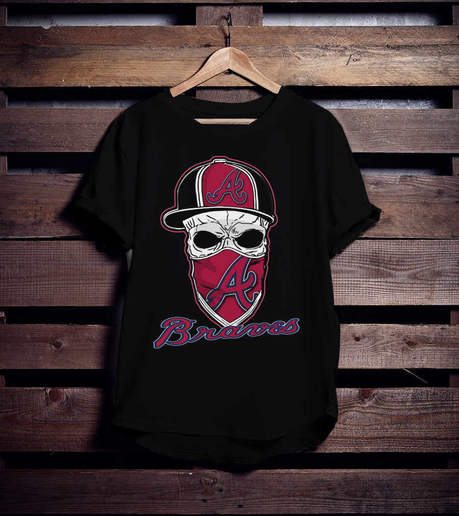 Atlanta Braves Skull Hat A T-Shirt