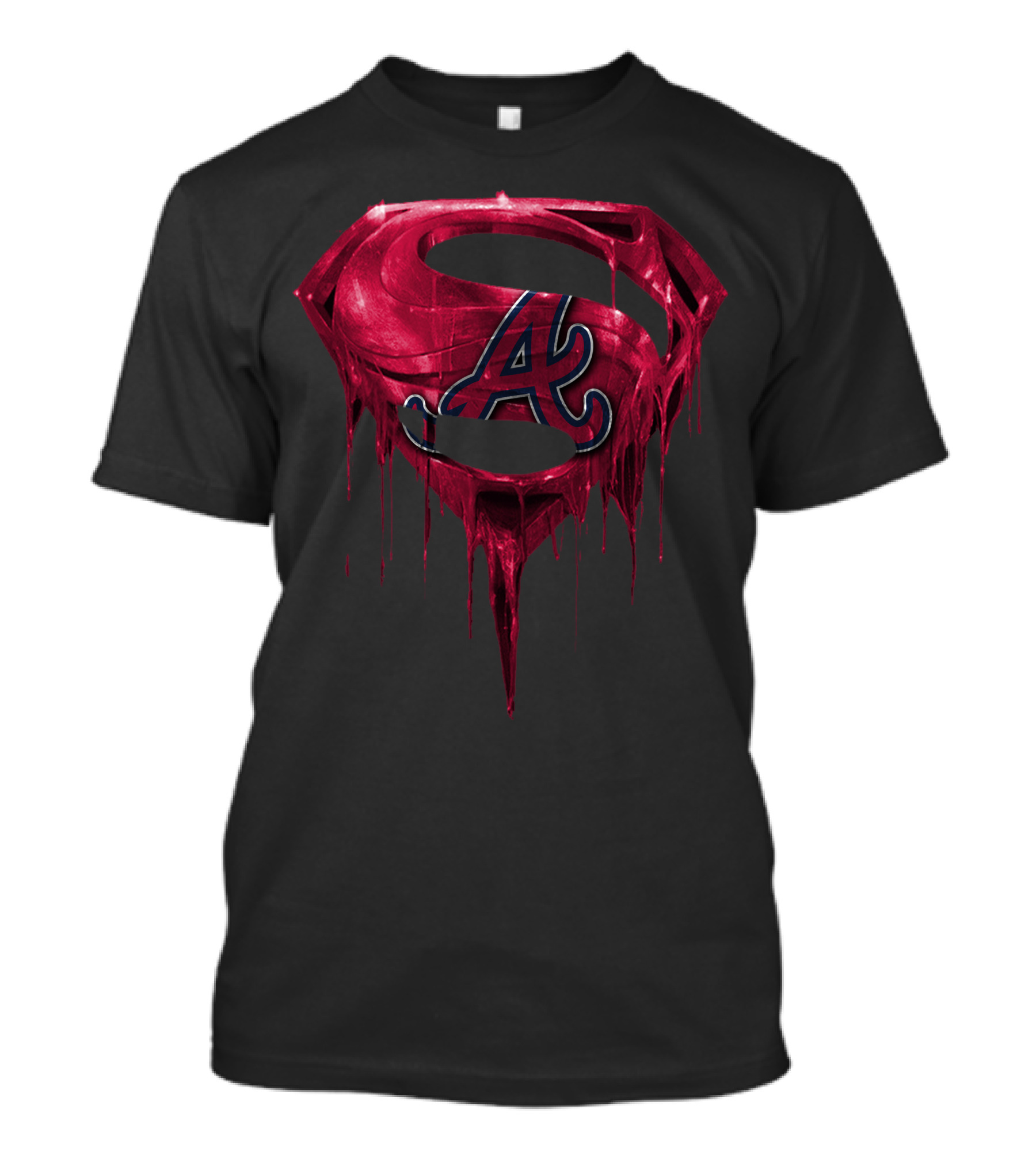 Superman Atlanta Braves Logo Fusion Spm T-Shirt