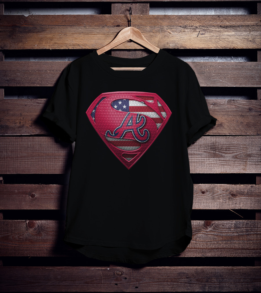 Atlanta Braves American Flag Superman T-Shirt