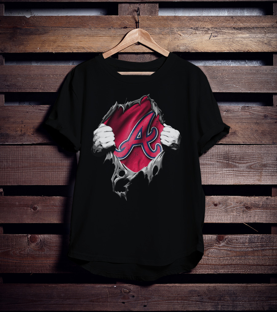 Torn V2 Atlanta Braves A Logo T-Shirt