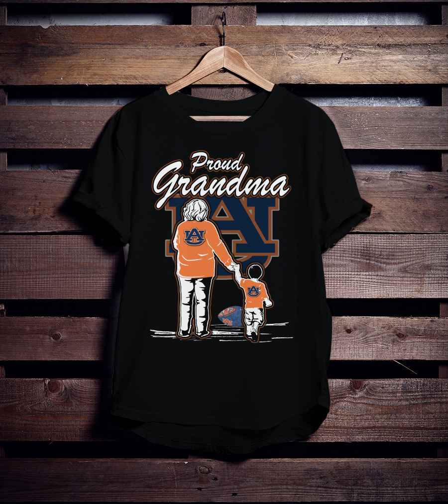 Proud Grandma Auburn Tigers Family Team Spirit T-Shirt