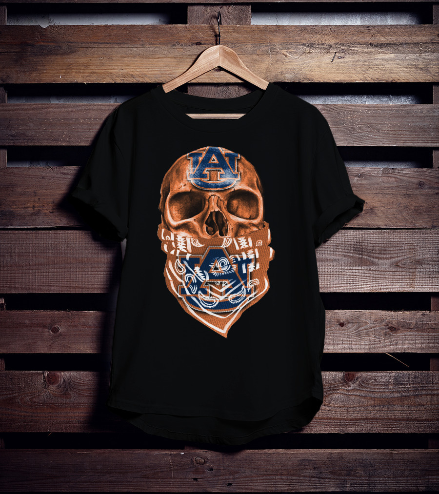 Skull Auburn Tigers Au Bandana T-Shirt