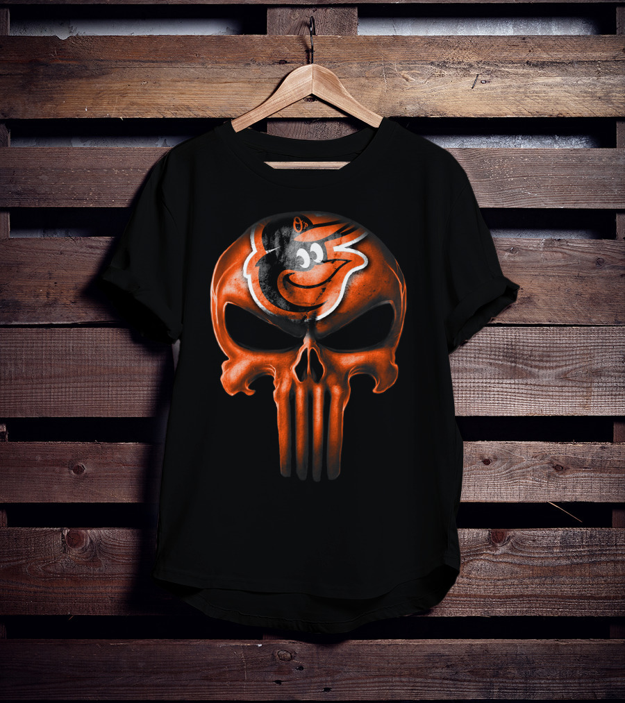 Baltimore Orioles Skull V3 T-Shirt