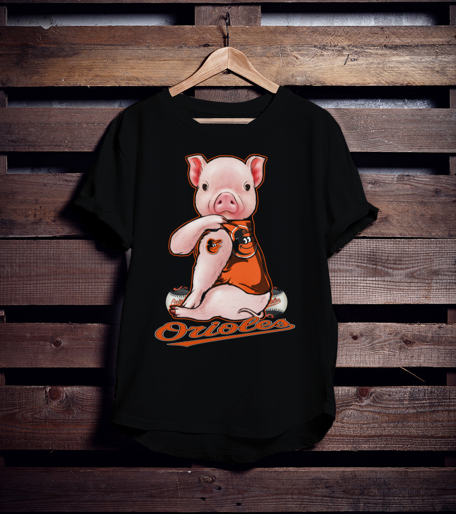 Orioles Pig Mascot Baseball Baltimore Orioles T-Shirt