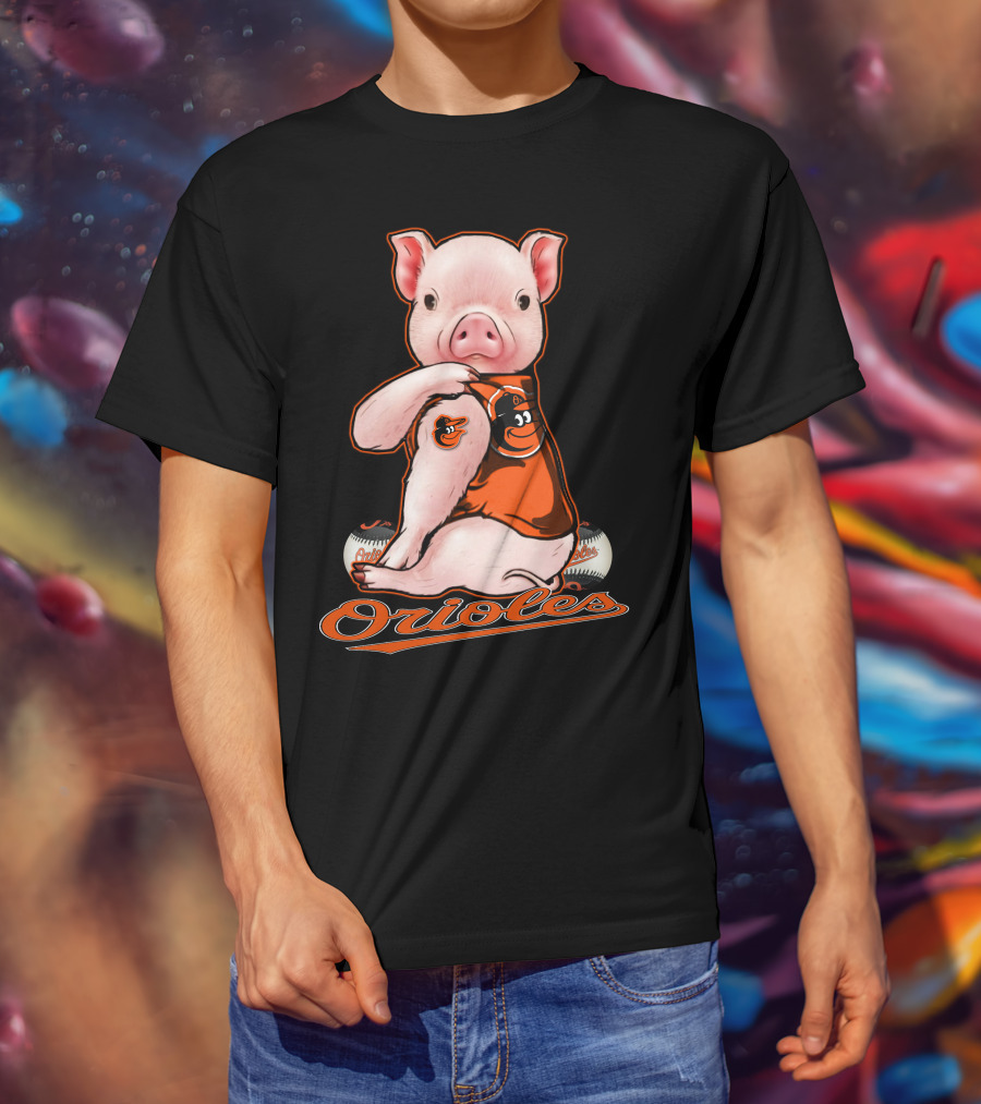 Orioles Pig Mascot Baseball Baltimore Orioles T-Shirt