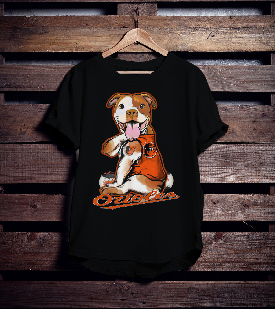 Pittbull Orioles Baseball Team Mascot T-Shirt