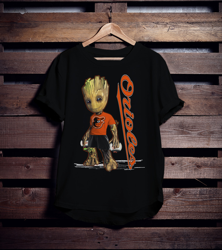 Groot Orioles Baltimore Baseball Team T-Shirt