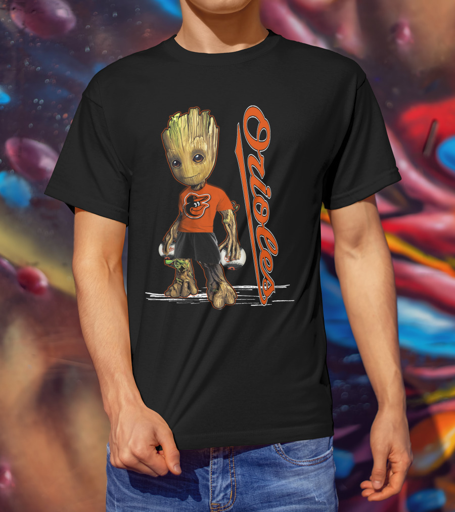 Groot Orioles Baltimore Baseball Team T-Shirt