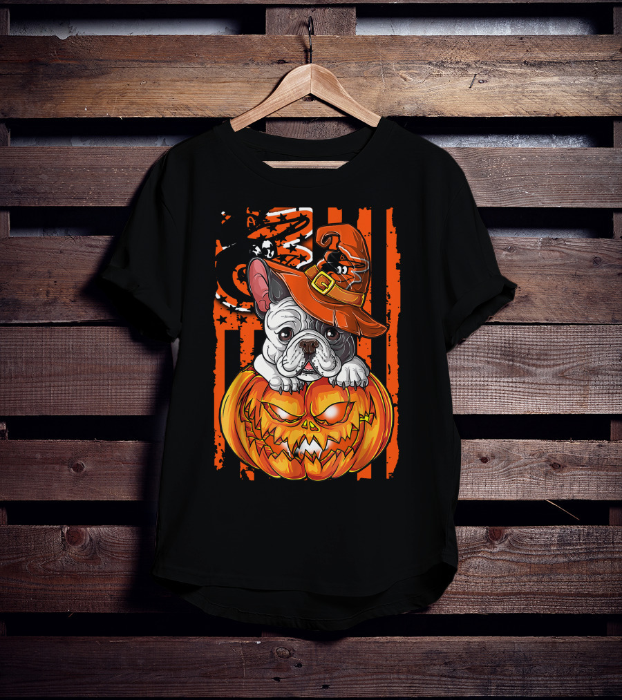 Hlw Bulldog Halloween Baltimore Orioles Jack-o'-Lantern T-Shirt