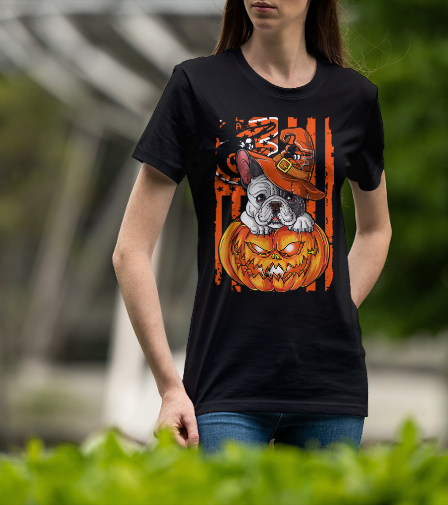 Hlw Bulldog Halloween Baltimore Orioles Jack-o'-Lantern T-Shirt