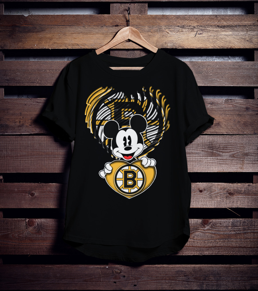 Mick Heart Boston Bruins T-Shirt