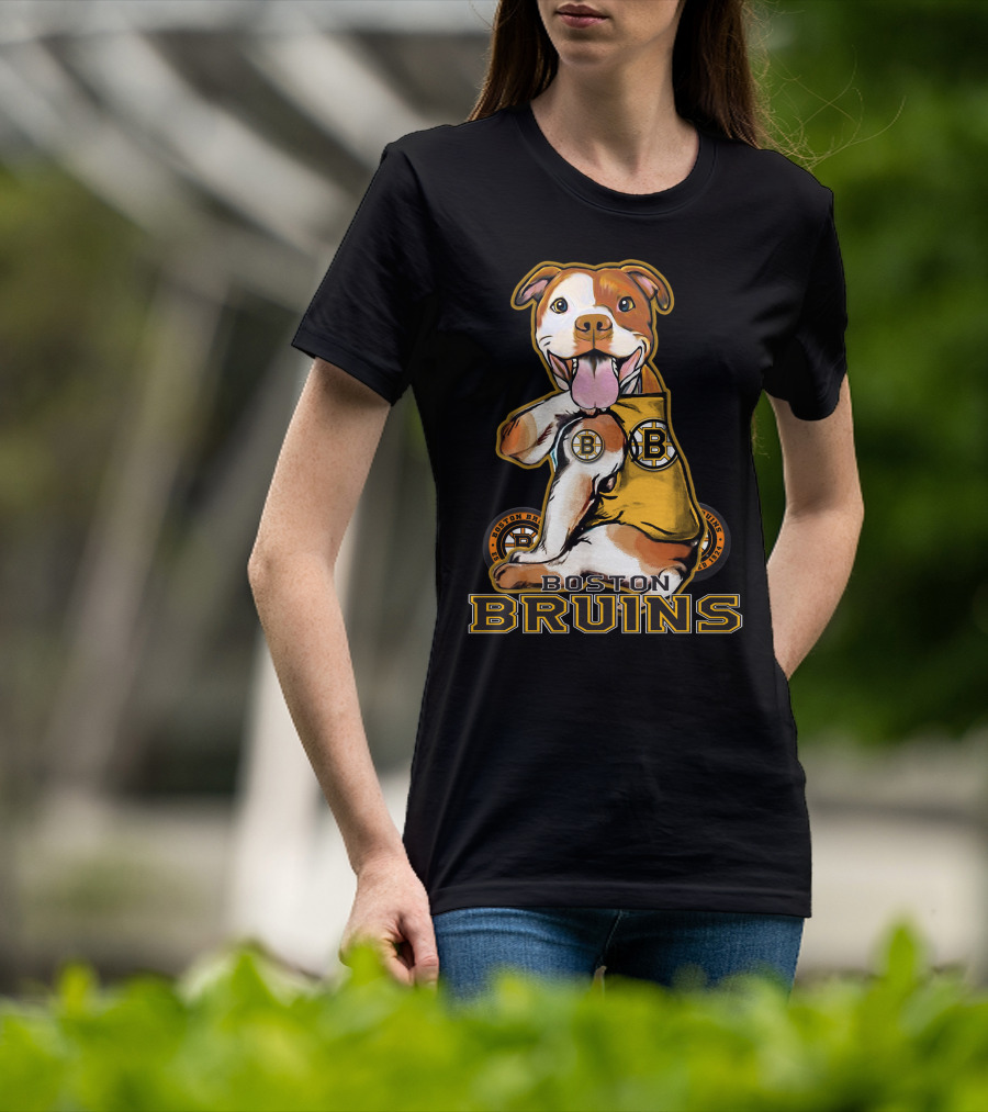 Boston Bruins Pittbull Hockey Fan T-Shirt