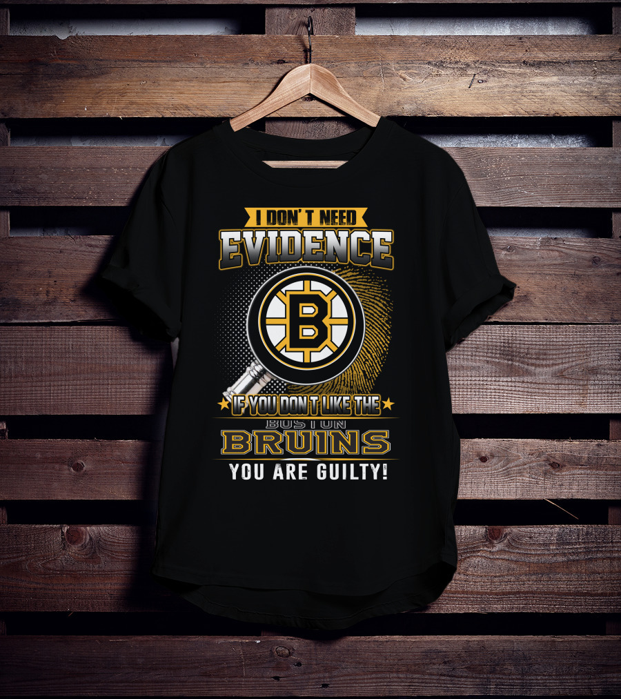 I Don't Need Evidence Boston Bruins You Are Guilty T-Shirt