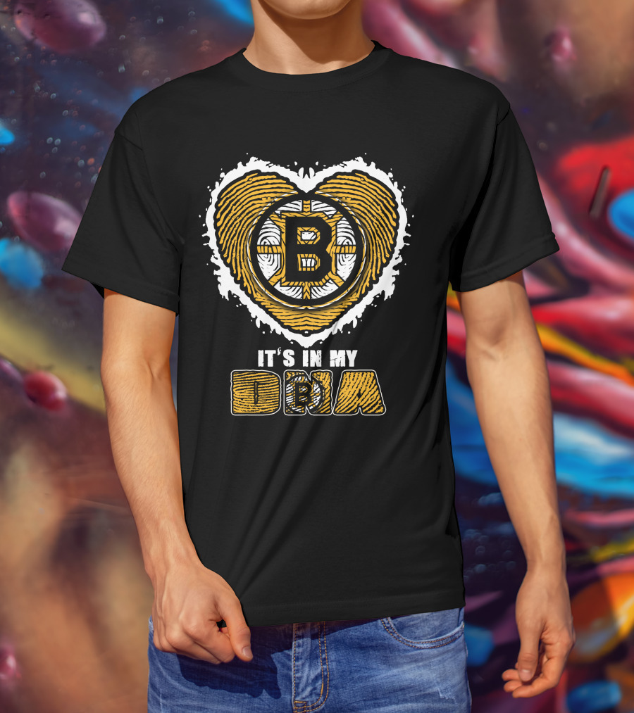 It's In My Dna Boston Bruins Heart T-Shirt