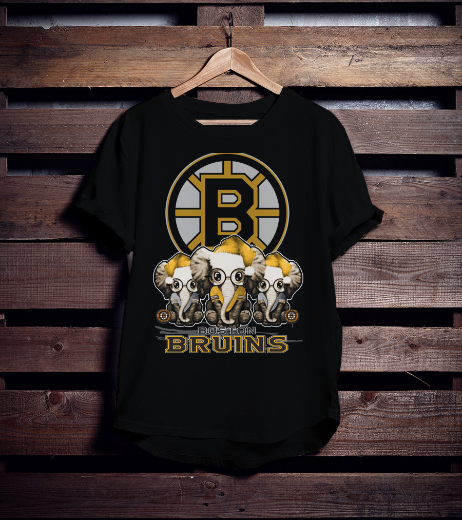 Boston Bruins Elephant Xmas T-Shirt