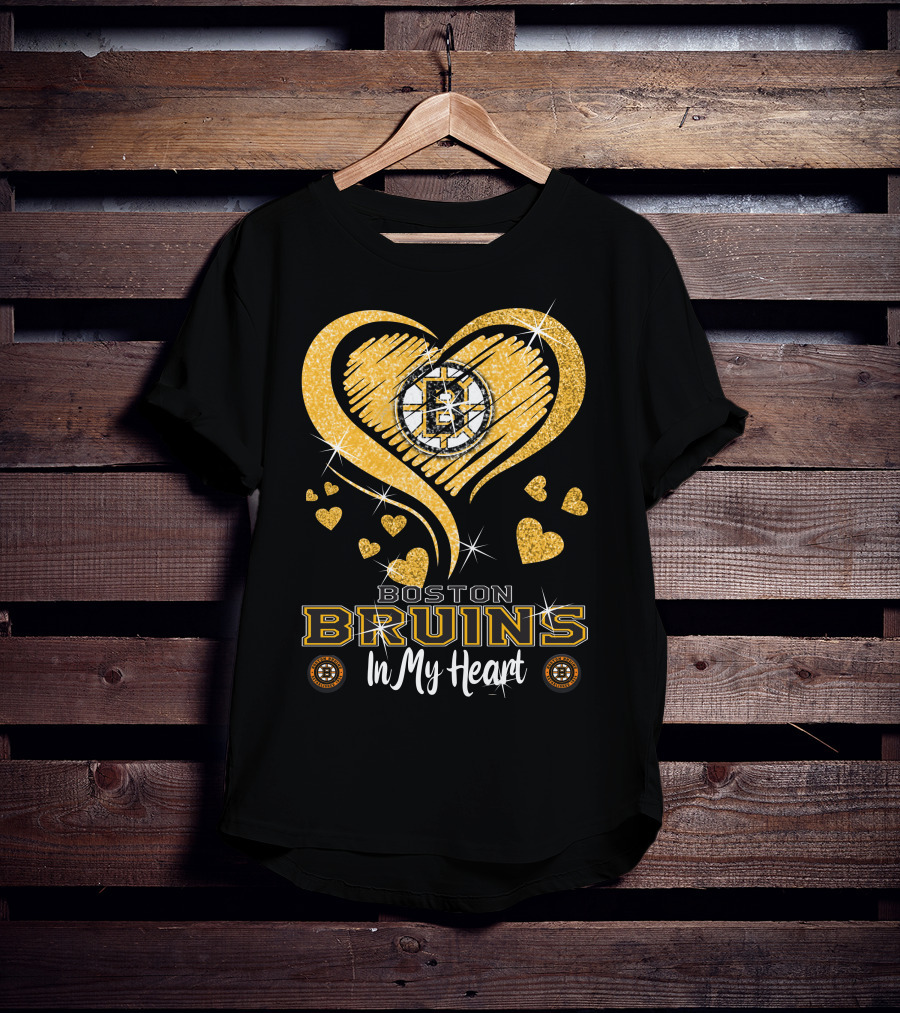 Boston Bruins Heart Logo In My Heart T-Shirt