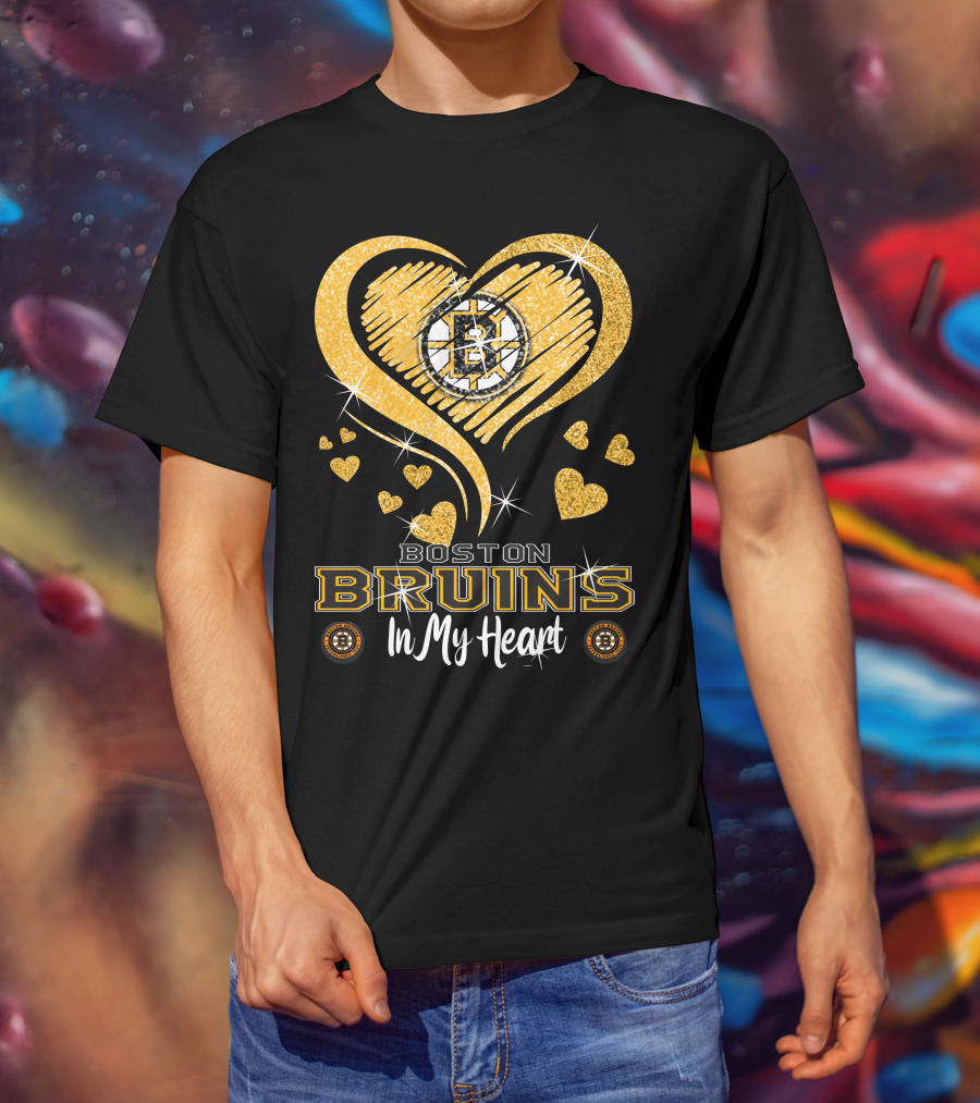 Boston Bruins Heart Logo In My Heart T-Shirt