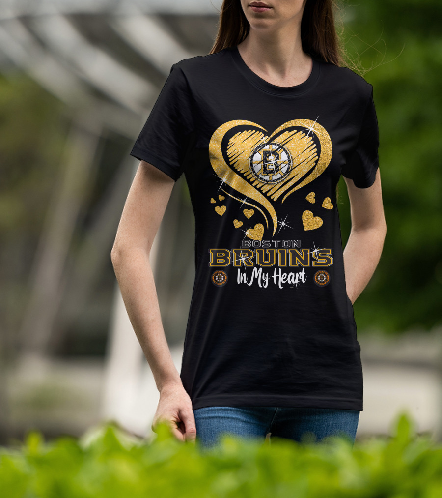 Boston Bruins Heart Logo In My Heart T-Shirt