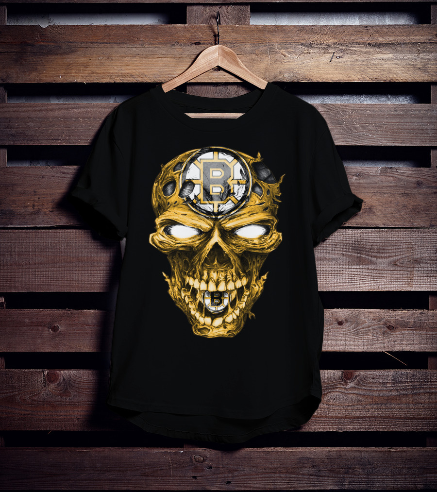 Boston Bruins Skull B Logo Fusion T-Shirt
