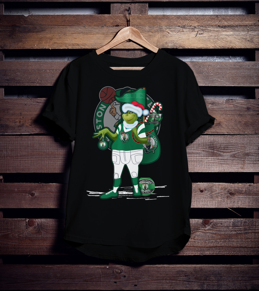 Grinchxmas Boston Celtics Holiday T-Shirt