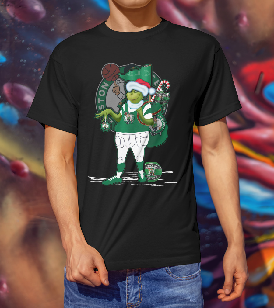 Grinchxmas Boston Celtics Holiday T-Shirt