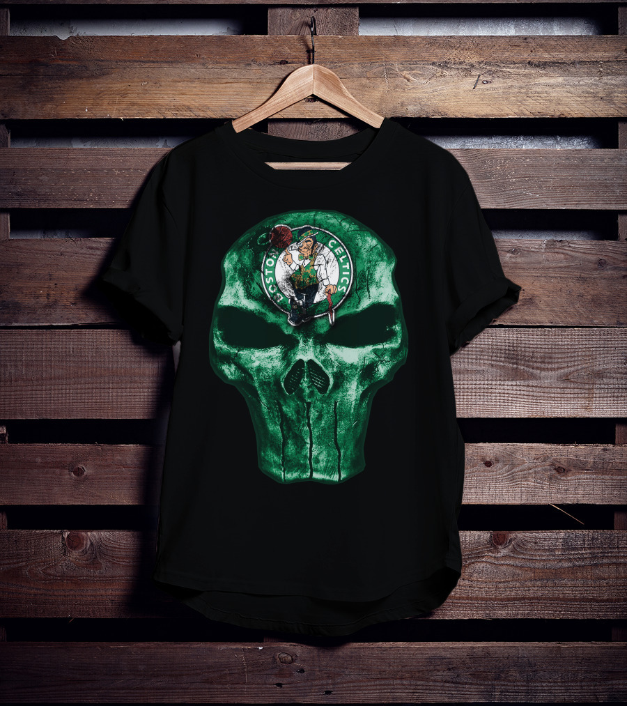 Boston Celtics Green Skull T-Shirt