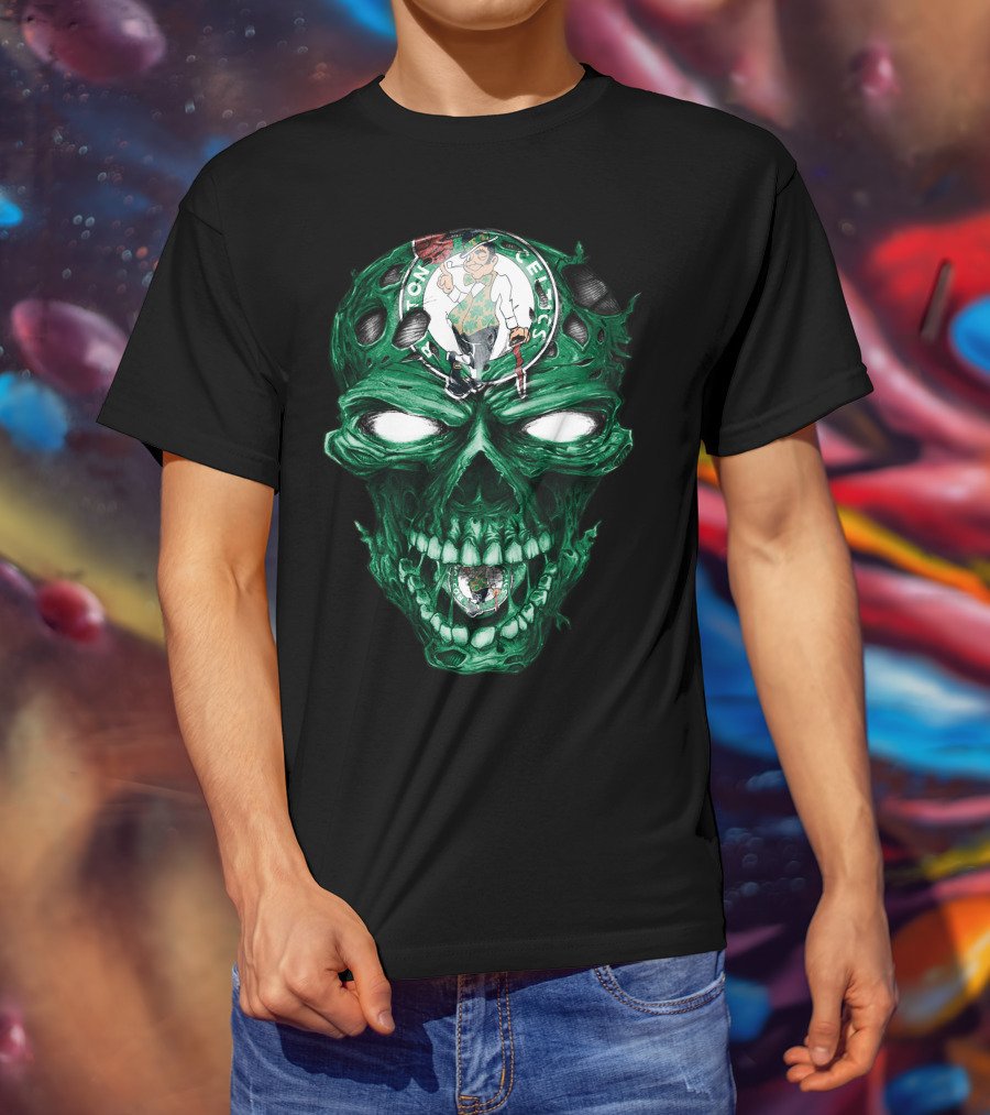 Boston Celtics Skull Green Monster T-Shirt