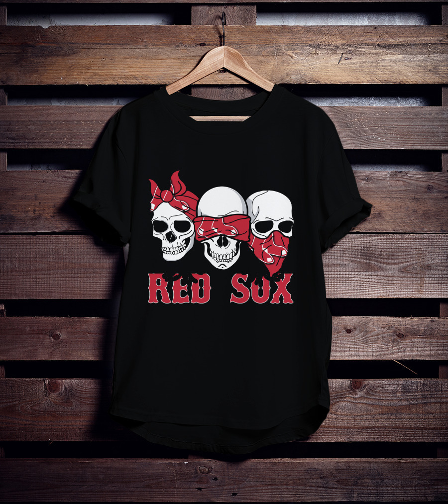 Red Sox Three Skull T-Shirt
