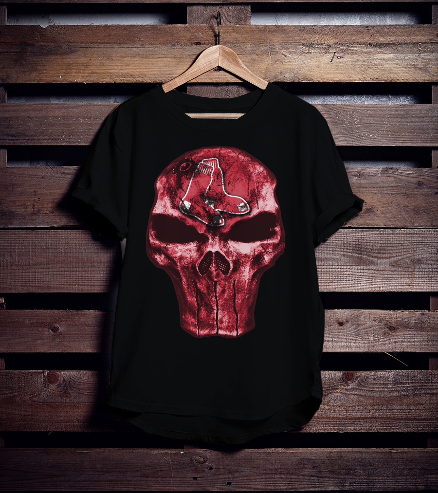 Boston Red Sox Skull With Team T-Shirt