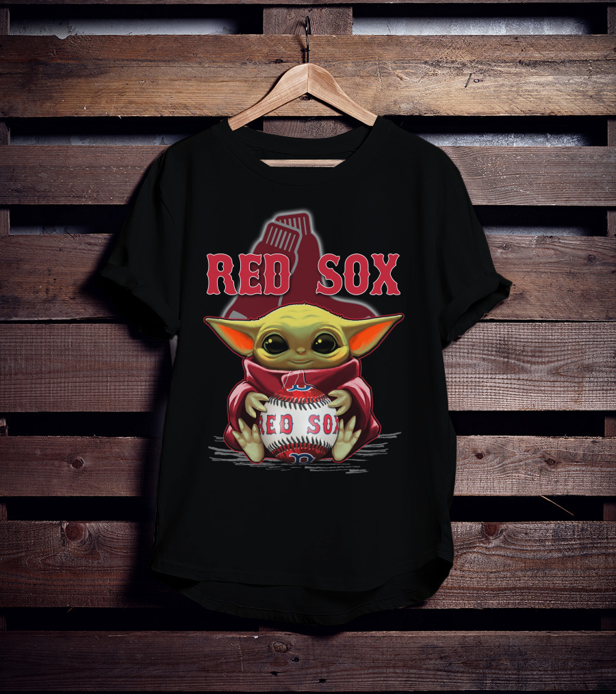 Yoda Red Sox Baseball Boston Fan Art Collaboration T-Shirt