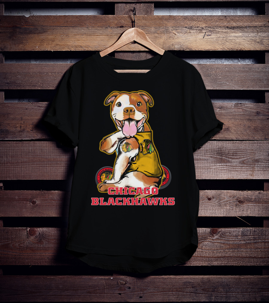 Chicago Blackhawks Pitbull Fan T-Shirt