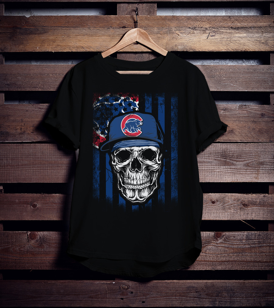 Chicago Cubs Skull T-Shirt