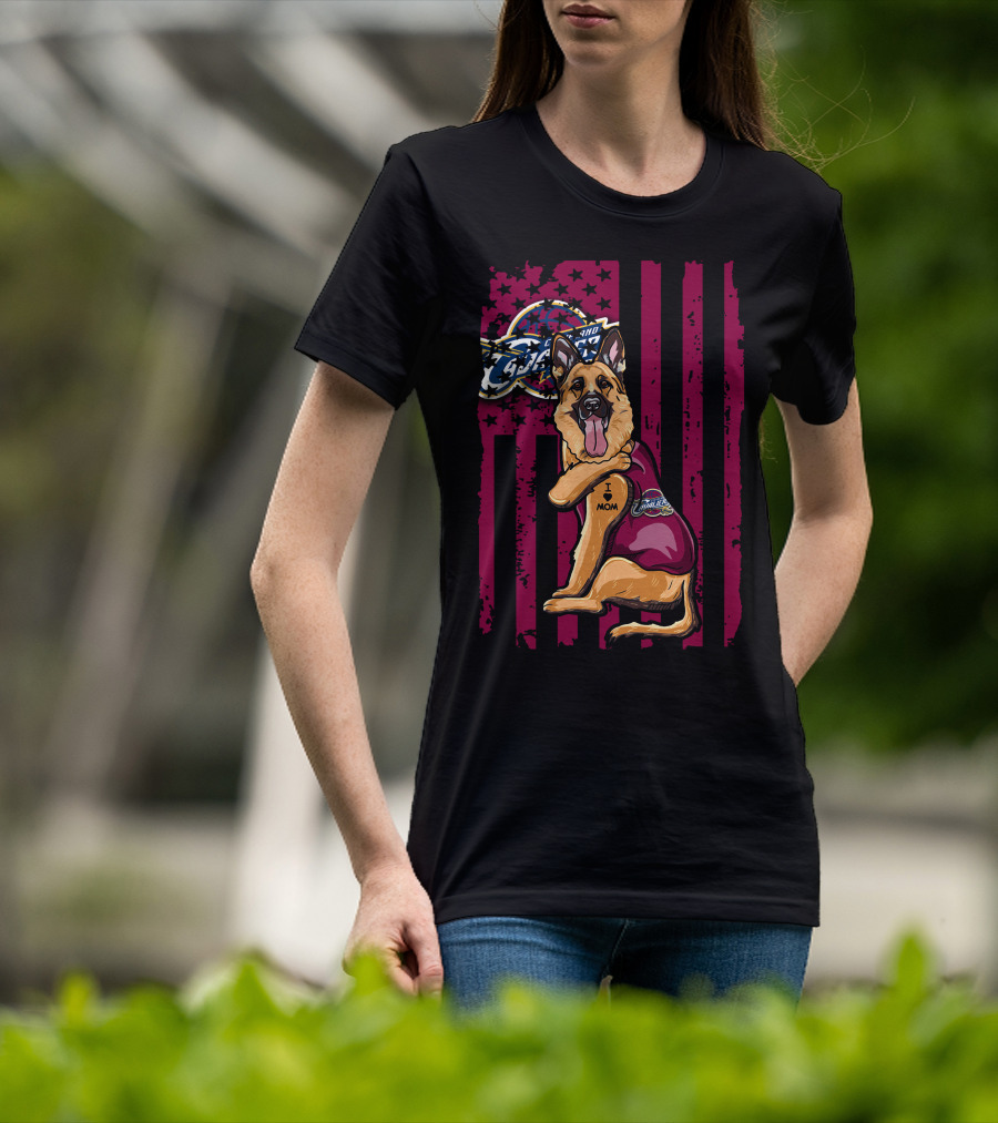 German Shepherd Cleveland Cavaliers Logo Tattoo I Mom T-Shirt