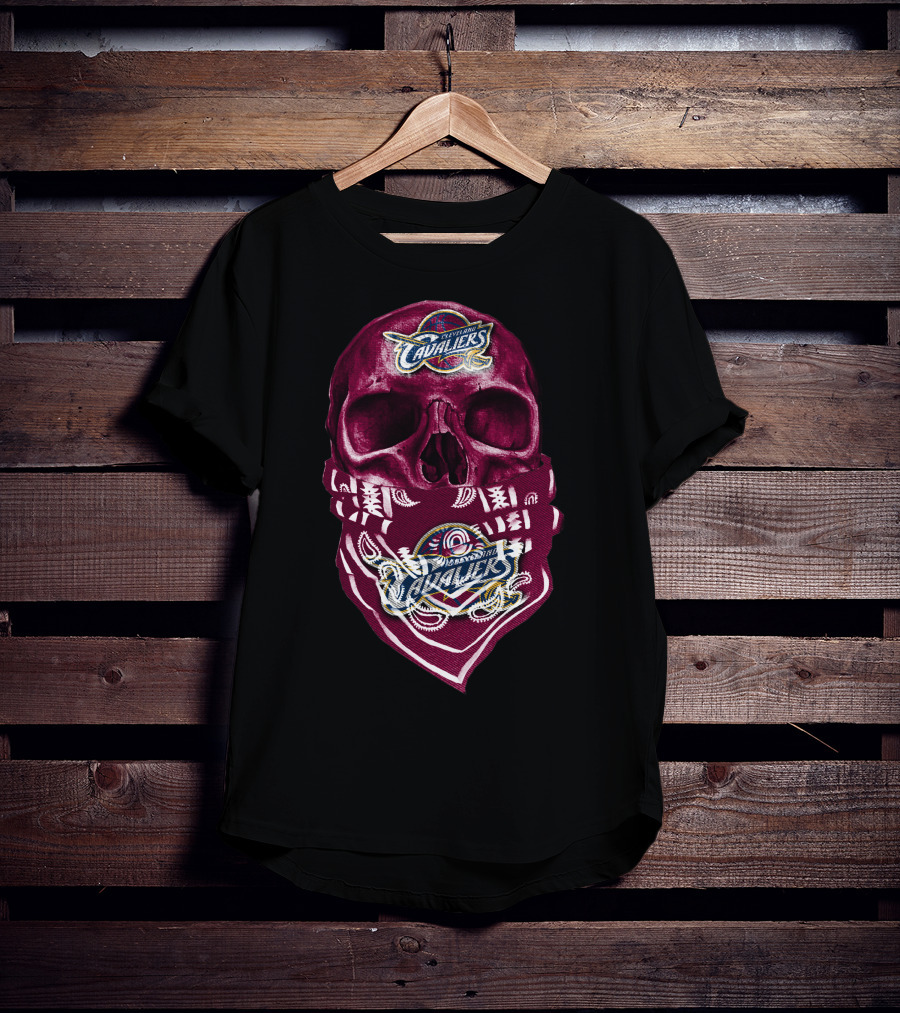 Cleveland Cavaliers Skull With Bandana T-Shirt